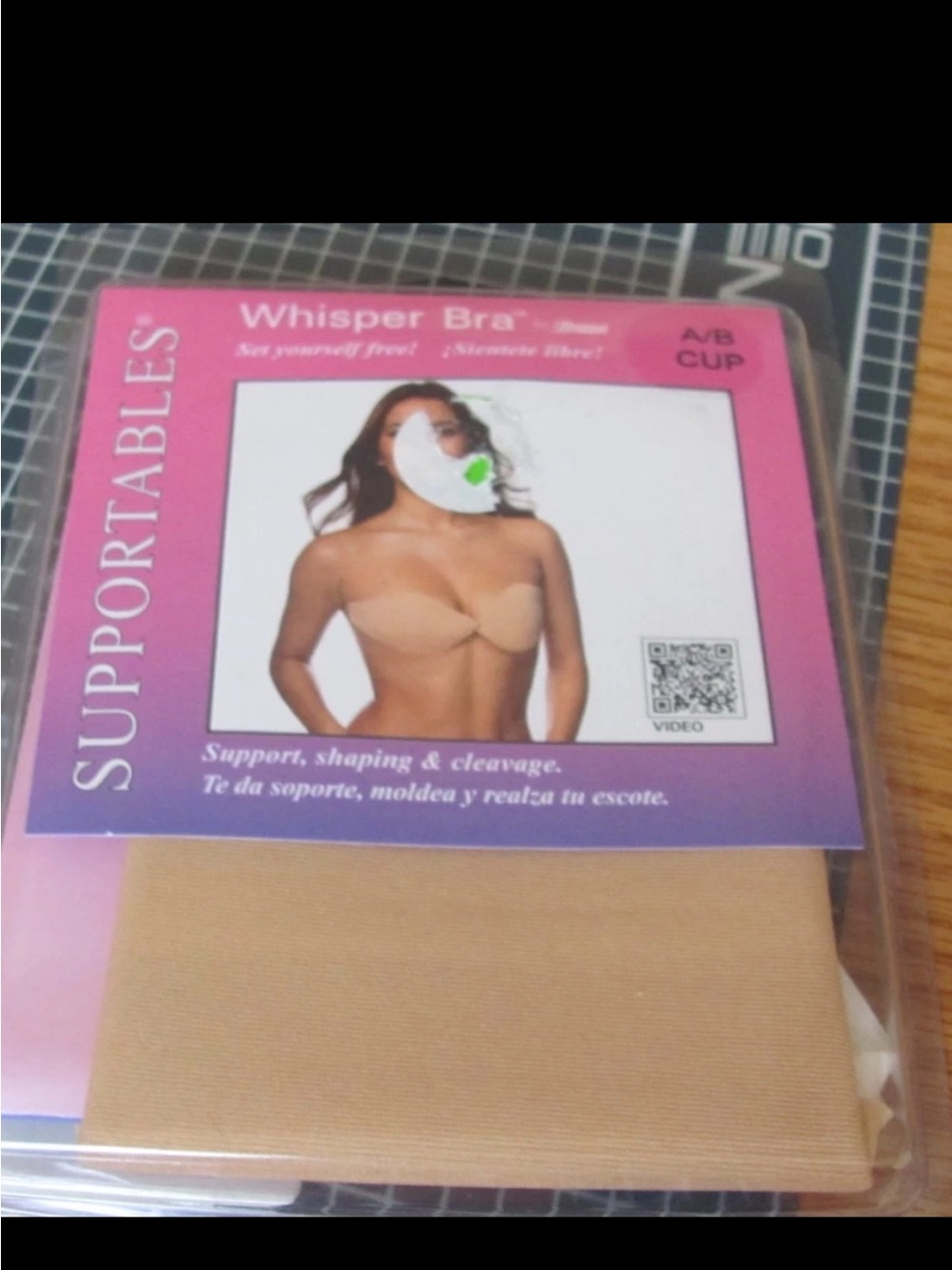 Braza Supportable Whisper Adhesive Bra thin backless strapless adhesive size A/B